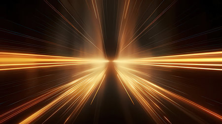 Futuristic abstract background with rays and light effects. 3d renderingの素材