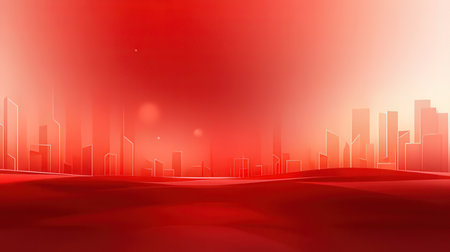 City skyline in red tone. Vector illustration. Eps 10 file.の素材