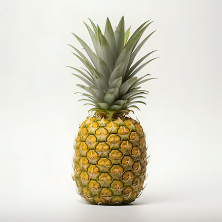 Pineapple isolated on white background. 3d illustration. Studio shot.の素材