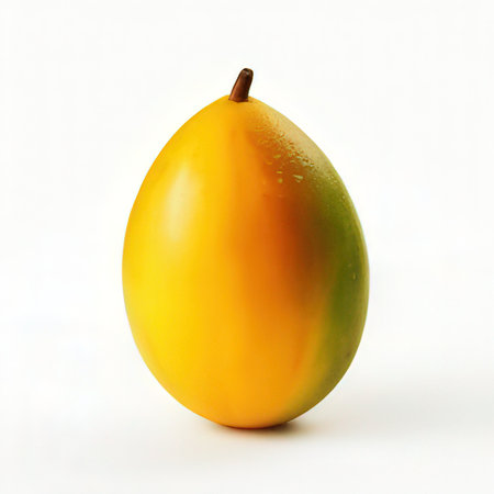 Mango fruit isolated on white background with clipping path. Fresh mango.の素材