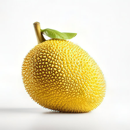 Jackfruit isolated on white background. 3D illustration. Studio shot.の素材