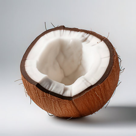 Coconut on a white background. Clipping path included.の素材