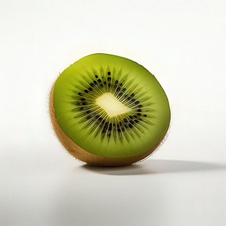 Kiwi fruit isolated on white background. 3d illustration.の素材