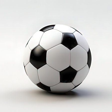 Soccer ball isolated on white background. 3d render illustration.の素材