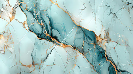 Blue gold marble texture with gold veins. Abstract background for design.の素材