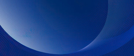 Abstract blue gradient background with circles. Vector illustration for your design.の素材