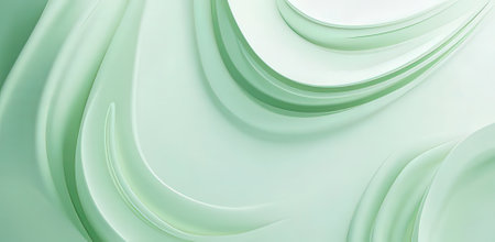 abstract green wavy background. 3d rendering, 3d illustration.の素材
