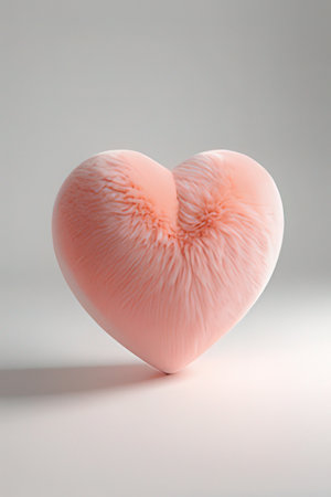 pink heart on a white background, valentine's dayの素材