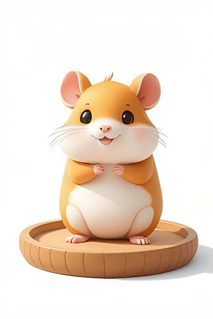 Hamster on a white background.の素材
