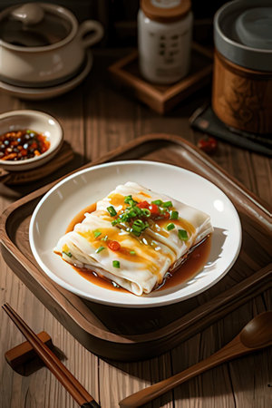 Chinese-style dish with soy sauceの素材