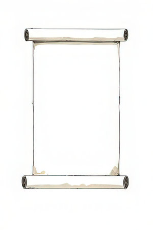 Empty picture frame isolated on white background with copy space for your textの素材