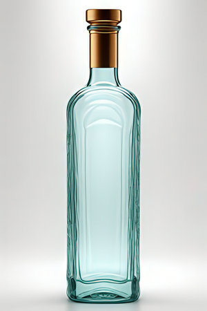 3d illustration of a bottle on a white background.の素材