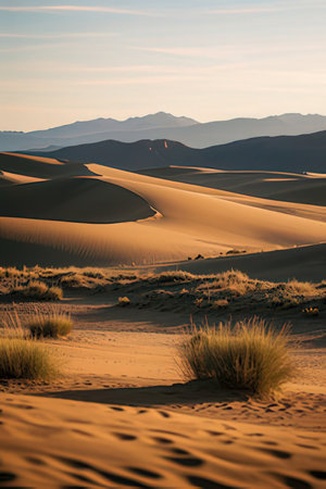 Sand dunes in Death Valley National Park, California, USA.の素材