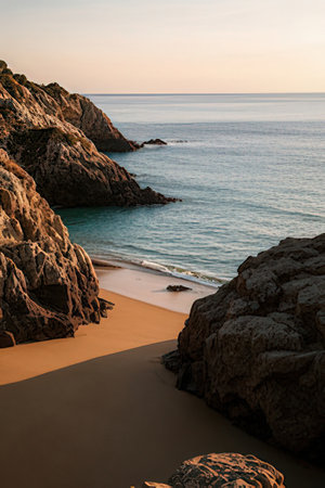 Beautiful sunset at Cala Figuera beachの素材