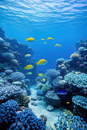 Coral reef and fish in the Red Sea. Egypt, Africaの素材