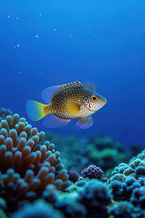 Tropical fish on a coral reef in the Red Sea.の素材