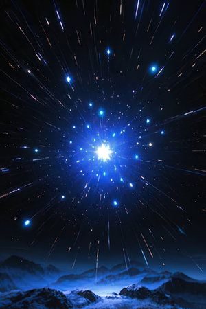 Night starry sky with stars.の素材