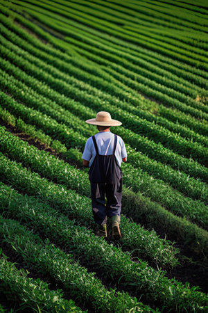 Tea Plantation in Chiang Rai,Thailand,Asia.の素材