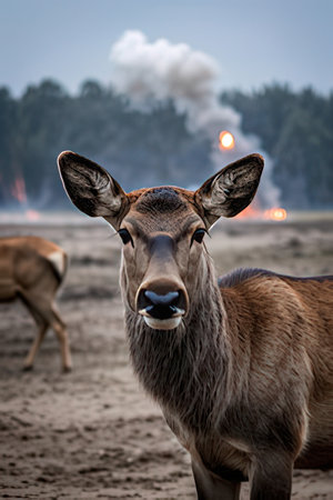 Deer in the wild.の素材