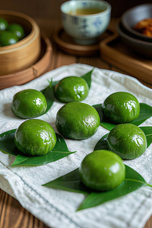 half-moon-shaped glutinous rice cakeの素材