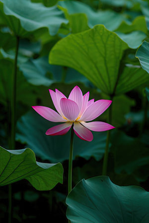 Lotus flower and Lotus flower plants in the pond. Nature backgroundの素材