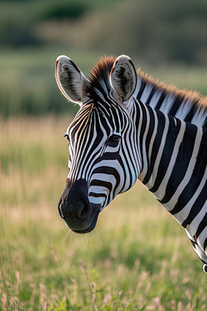 Plains Zebra in the Moremi Game Reserve (Okavango River Delta), National Park, Botswanaの素材
