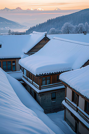 Winter in the swiss alps, Switzerland (Schweiz)の素材