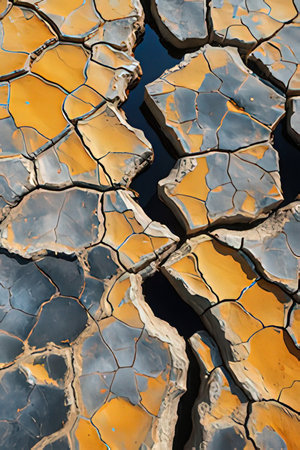 Dry cracked earth background. Global warming, climate change concept.の素材