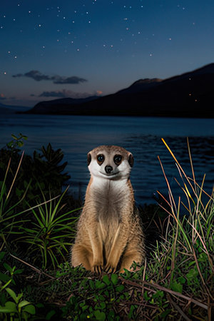 Meerkat at nightの素材