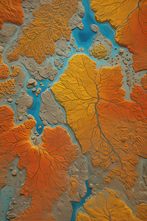 Colorful autumn landscape. View from above.の素材