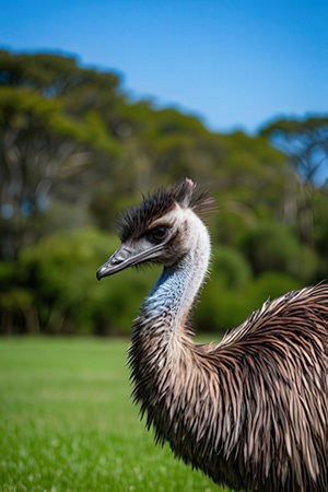 Portrait of an Australian emuの素材