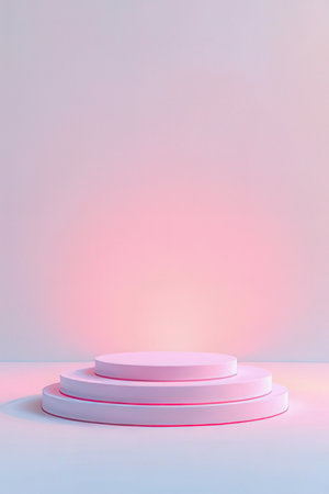 Abstract scene podium mockup. Award ceremony concept. 3d renderの素材