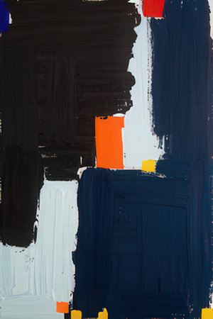 Painting close up texture background with blue, black and white colorsのeditorial素材