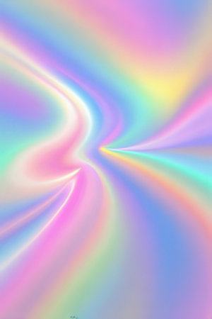 abstract background with smooth lines in iridescent rainbow colors.の素材