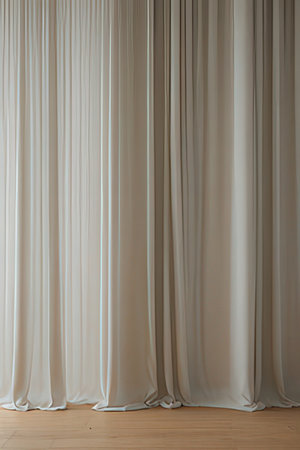 White curtain in the interior of the room. Background and texture.の素材