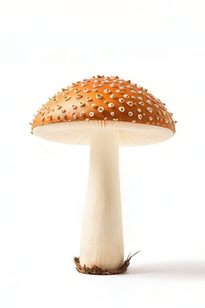 Amanita muscaria mushroom isolated on a white background.の素材