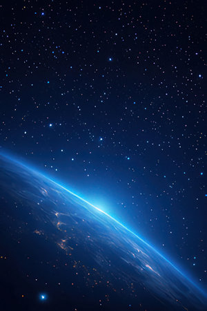 View of the planet Earth from space.の素材