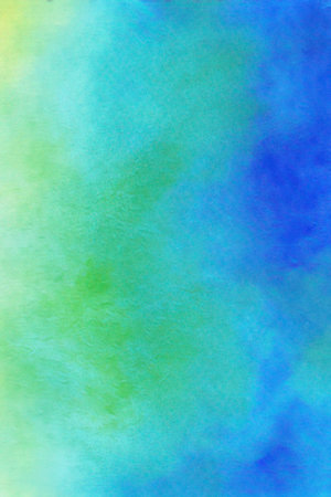 Abstract watercolor background in blue, turquoise and green colorsの素材