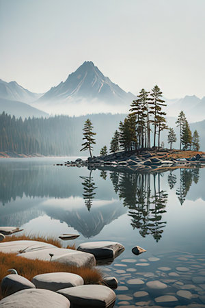 Lake of the Woods, Canadian Rockies, Banff National Park, Albertaの素材