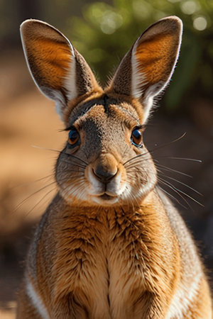 Close up of a Patagonian hareの素材