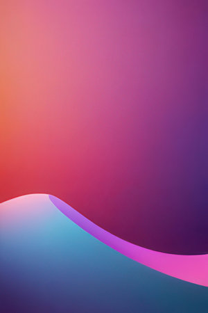 Abstract background with blue and pink curved lines. Minimal style.の素材
