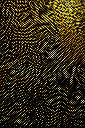 Abstract background with halftone dots in gold colors. Vector illustration.の素材