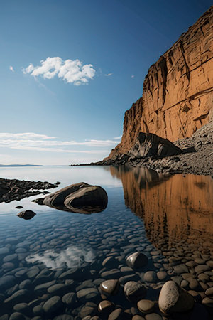 Beautiful seascape of the Black Sea coast in Bulgaria.の素材