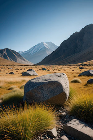 Mountain landscape in the Himalayas, Ladakh, Indiaの素材
