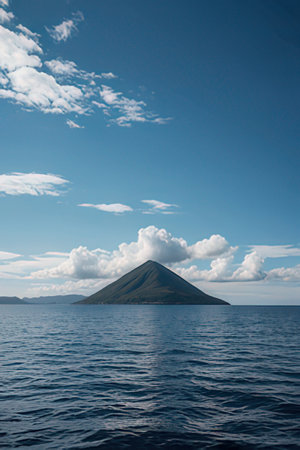 View of the island in the Aegean Sea, Greeceの素材