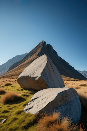 Natural landscape of mountain region, South Americaの素材