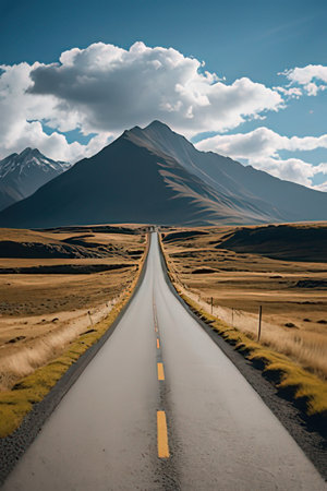 Road in Patagonia, Argentina, South America, South Americaの素材
