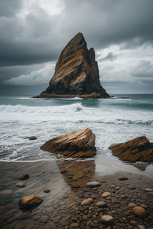 Pigeon Rock, one of the most famous rock formations in the world.の素材