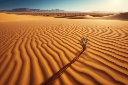 Sand dunes in the desert of Merzouga, Moroccoの素材