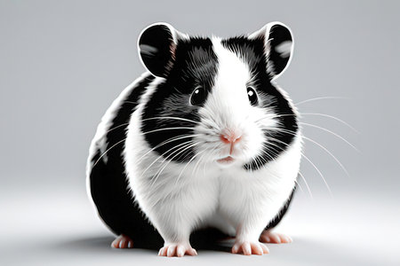 black and white on gray background. 3d renderingの素材